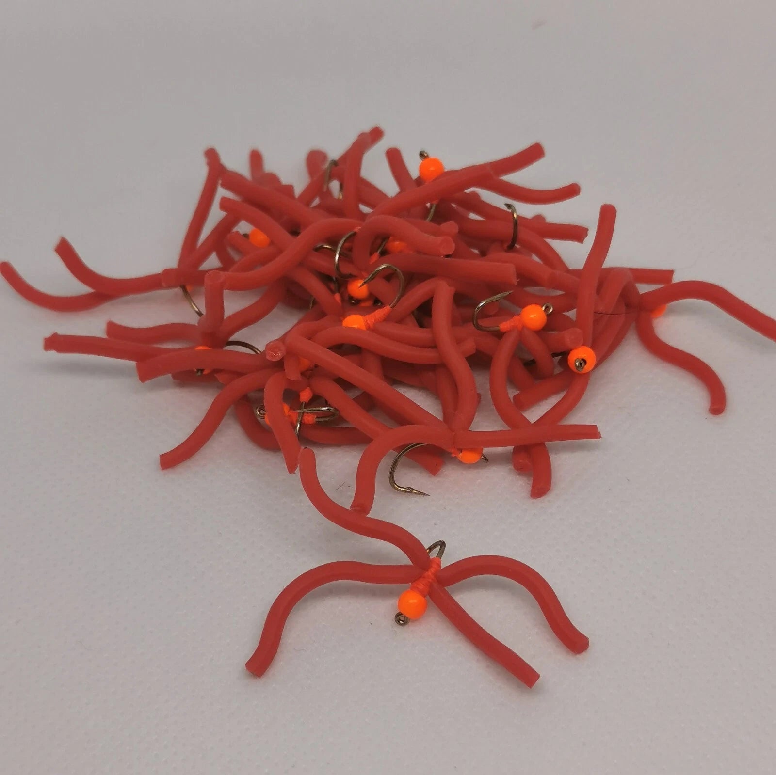 6 x Red Squirmy size 10 Can of squirmy