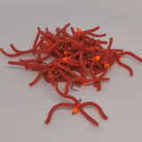 6 x Red Squirmy size 10 Can of squirmy