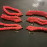 6 x Shimmy Worm Trout Fly Lures Size 10 barbless