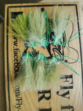 Olive Flexi Cat TROUT FLY LURE SIZE 10 set of 6 trout fly lure