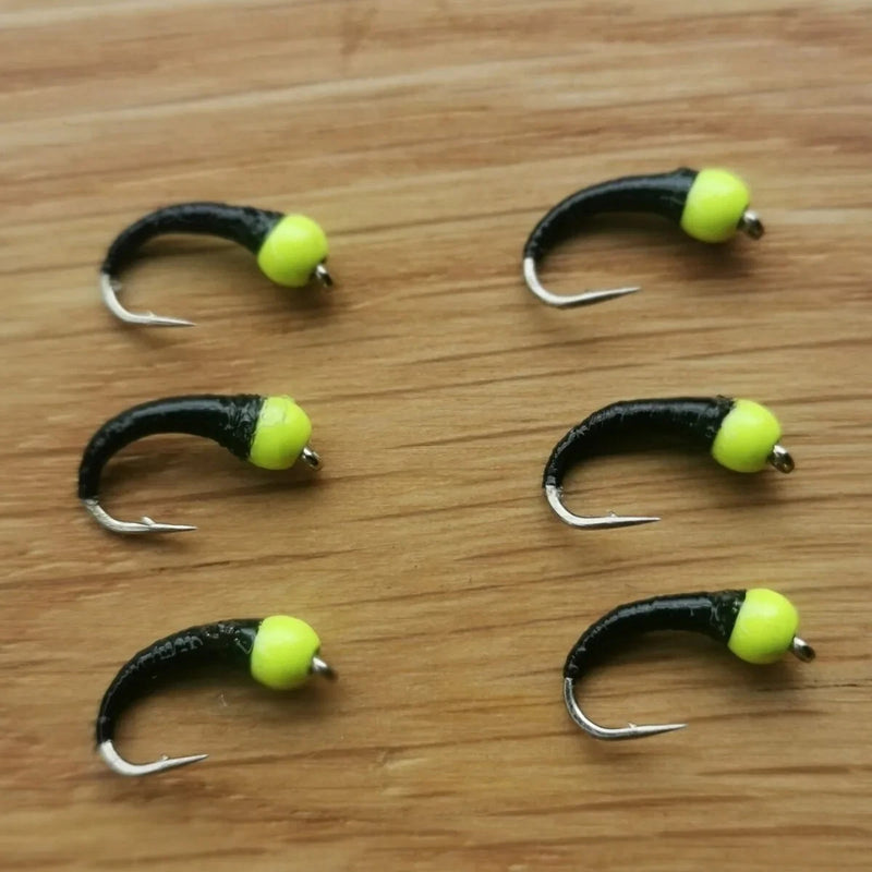 6 'Dogs Bollox' Bung Buzzers Barbless Size 12 - Fly Fishing Flies Trout Bollocks