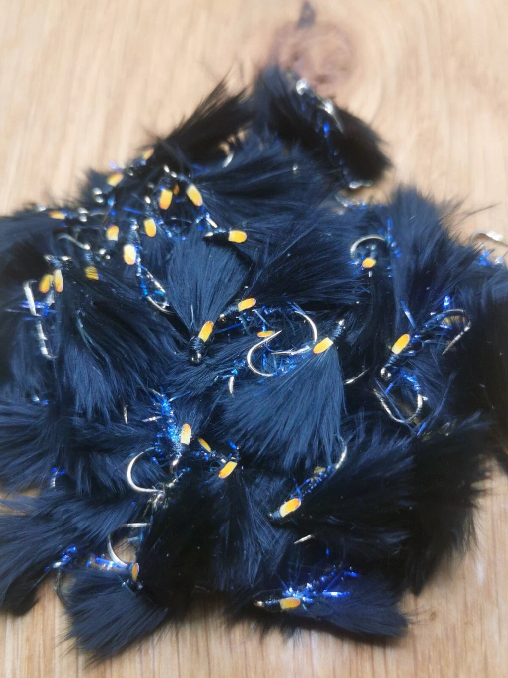 Black UV Cormorant Size 12 BARBLESS (Set of 6) Fly Fishing Flies Fry