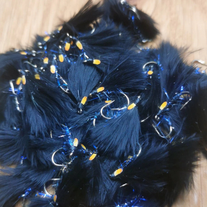 Black UV Cormorant Size 12 BARBLESS (Set of 6) Fly Fishing Flies Fry