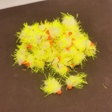 6 CATS WHISKER EGGSTACY BLOBS FISHING TROUT FLIES  SIZE 10 BARBLESS HOTHEAD
