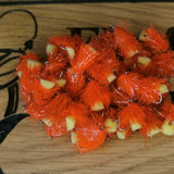 12 Orange FAB BLOBS/TROUT FLIES/FLY FISHING size 10 barbed