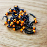 6 'Dogs Bollox' Bung Buzzers Barbless Size 10 -Pumpkin Fly Fishing Trout Fly