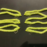 6 x Shimmy Worm Trout Fly Lures Size 10 barbless
