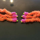 6 Joker  Eggstacy Worms. Fly Fishing trout fly lure