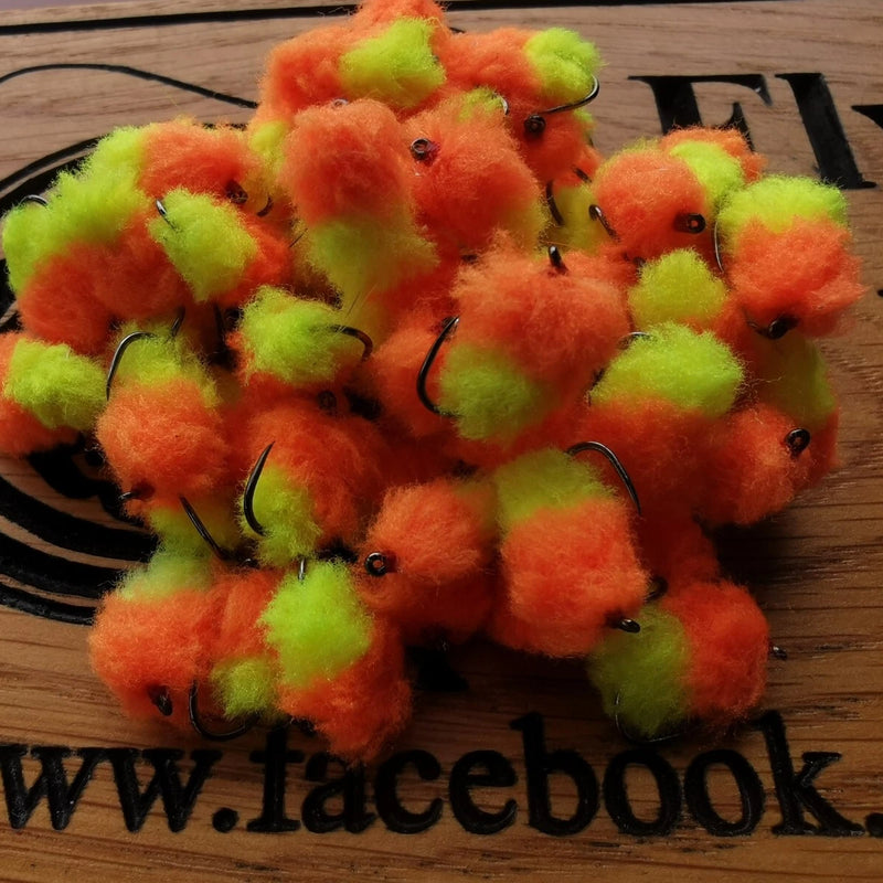 Tequila Eggstacy Blob set of 6 size 10 barbless trout fly