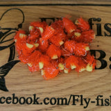 12 Orange FAB BLOBS/TROUT FLIES/FLY FISHING size 10 barbed