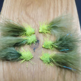 Eggstacy Atomic Damsel trout fly barbless size 10 hook hot head