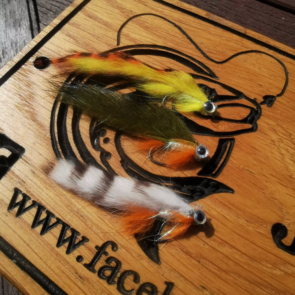 Zonker Trout Flies x 18 - size 8 Barbless
