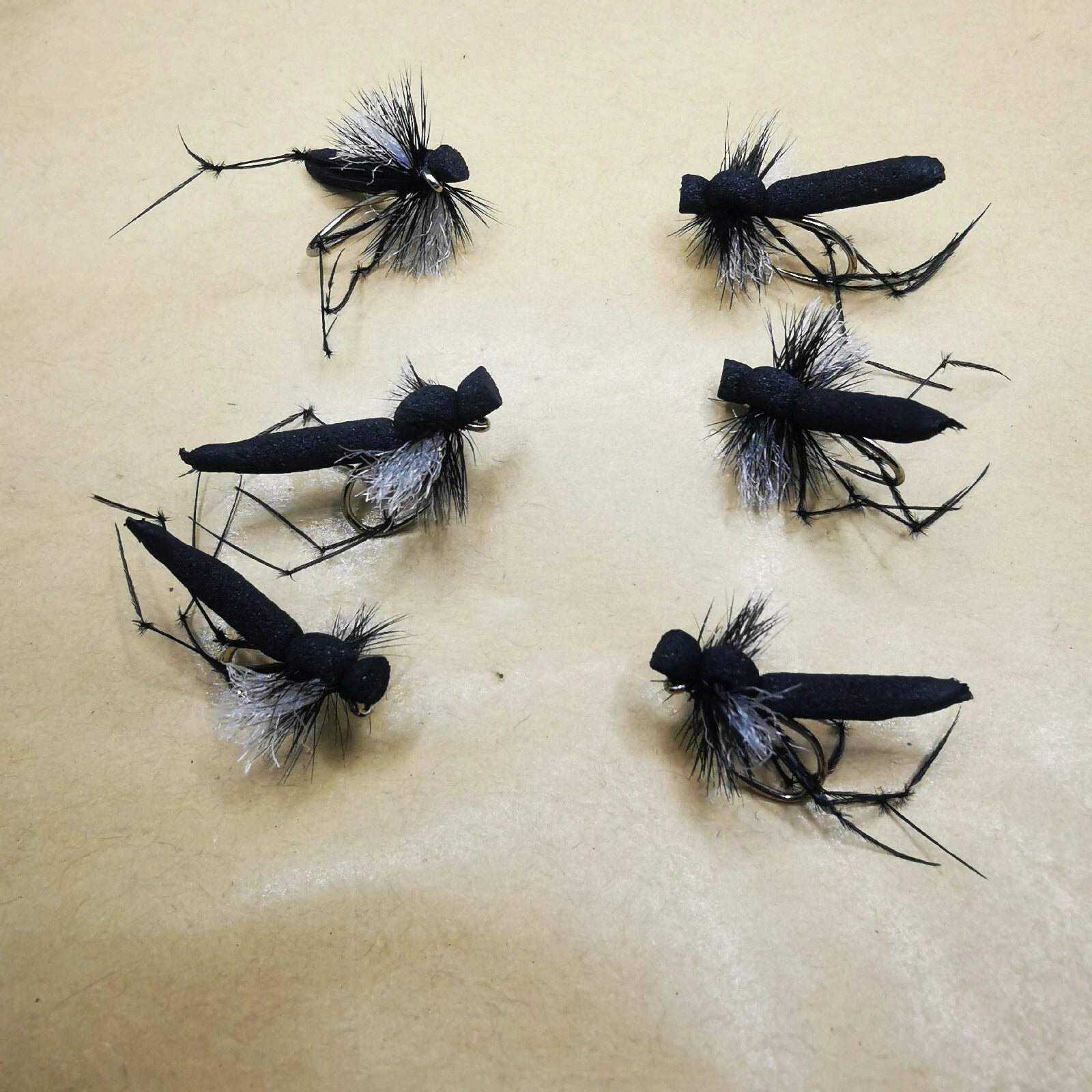 6 x HAWTHORN FOAM DRY TROUT FLIES Size 12 Barbed