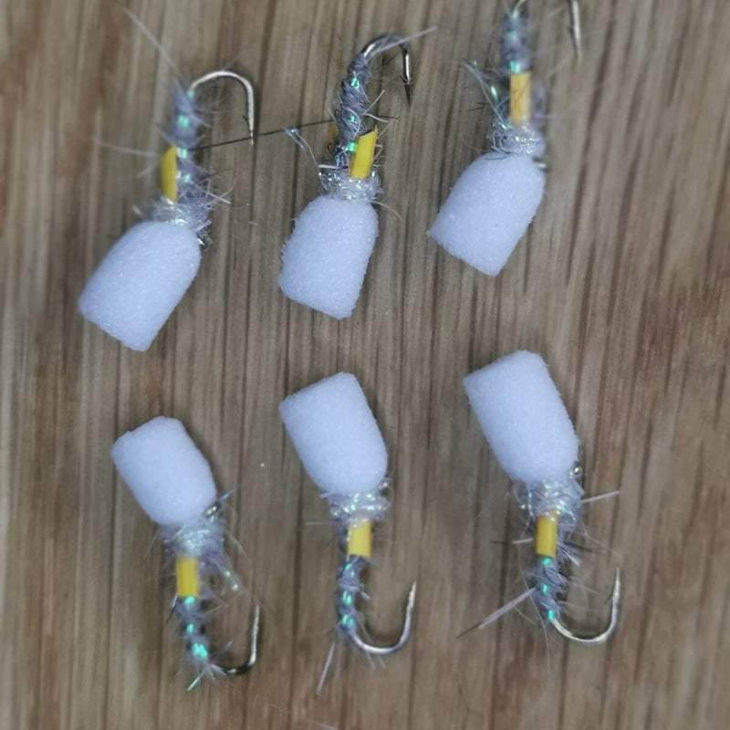 Lite Bright Pearl Suspender Buzzers Size 14 (Set of 6) Fly Fishing