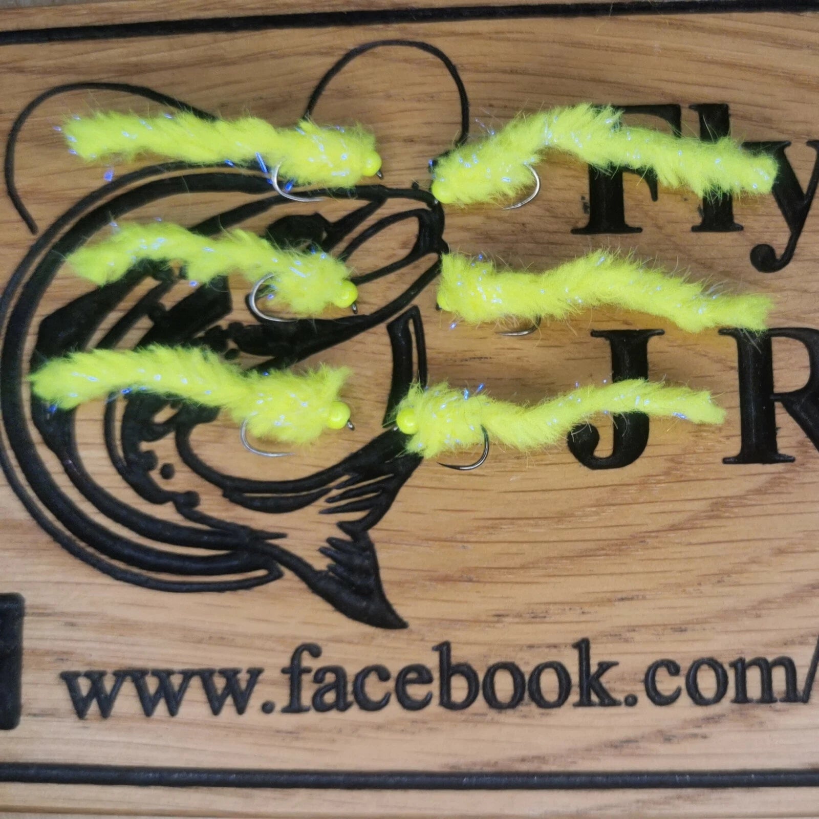 6 Fluorescent Yellow Electric Eggstacy Worms. Fly Fishing trout fly lure