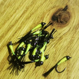 6 Viva Themed flash tail stalking bugs barbless Size 10