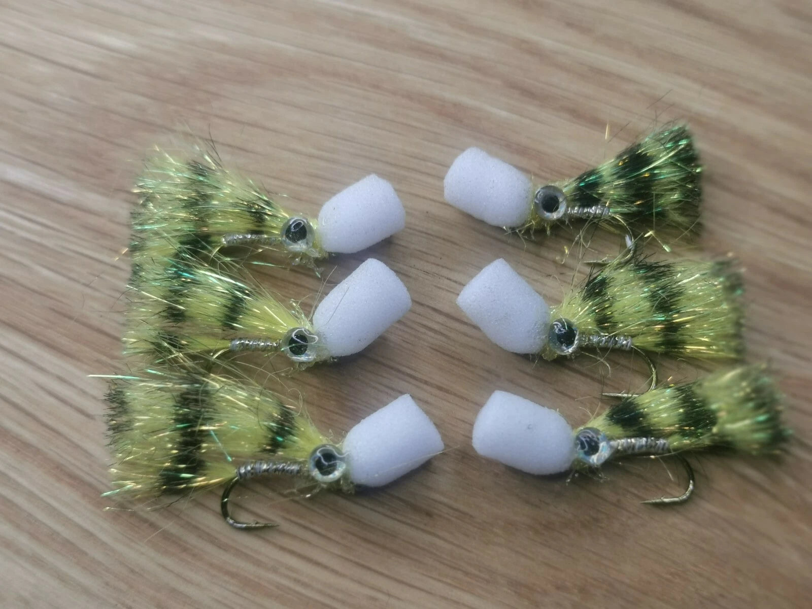 6  Yellow Perch Popper Fry Trout Flies Fly Fishing Trout Fly Size 10