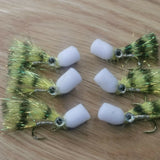 6  Yellow Perch Popper Fry Trout Flies Fly Fishing Trout Fly Size 10
