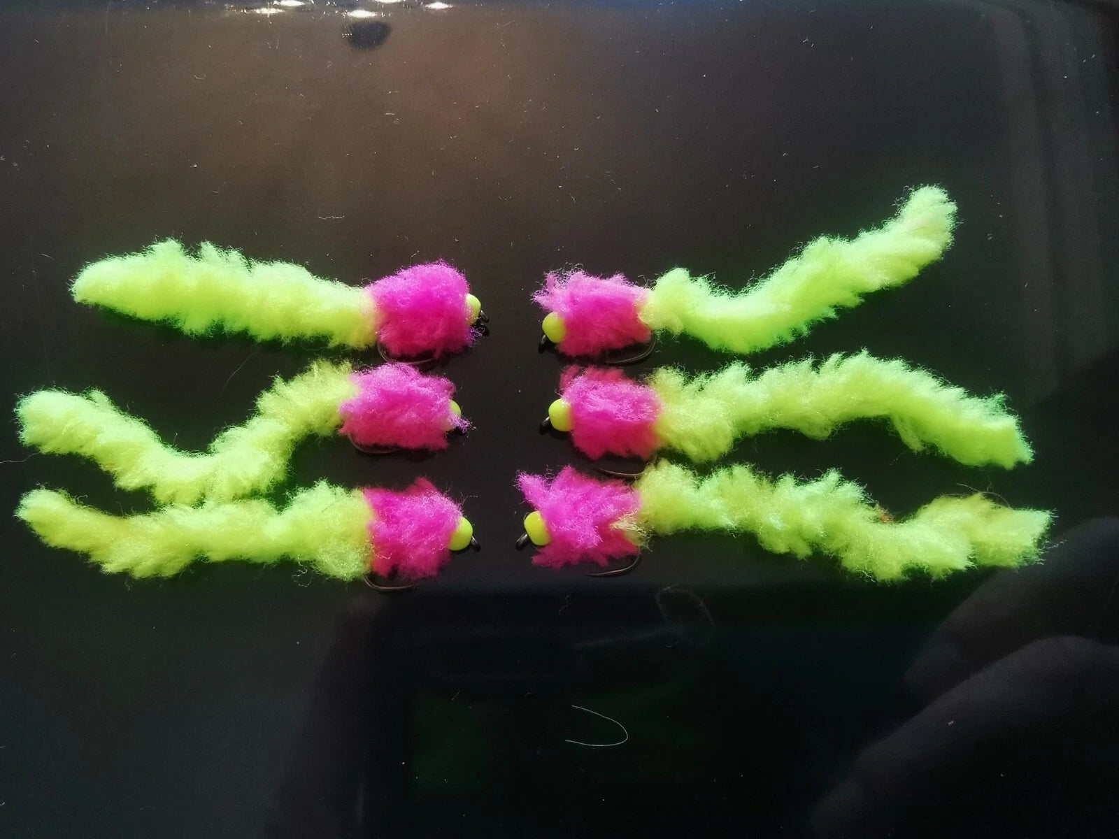 6 FRUIT SALAD Eggstacy Worms. Fly Fishing trout fly lure