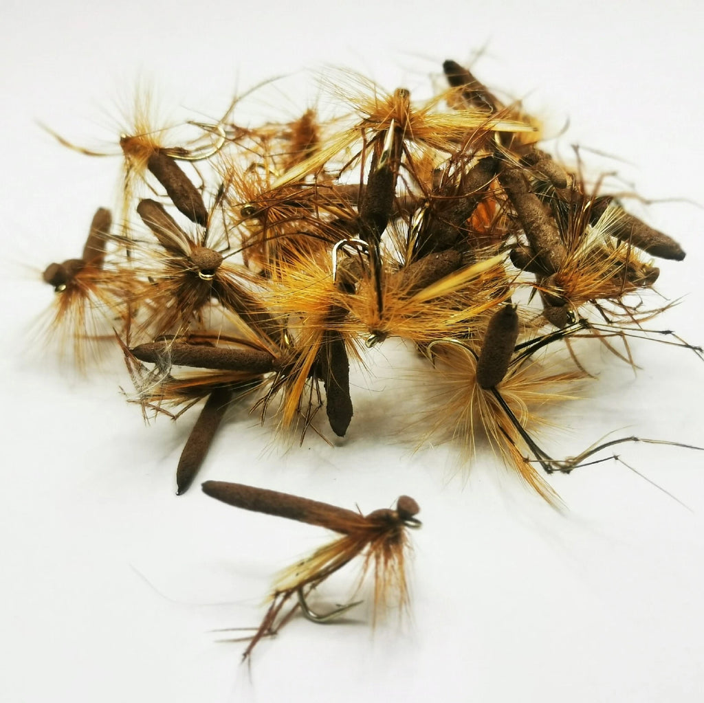 6 Daddy Long Legs Booby Trout Flies Barbed Trout Flies Booby Eyes Size 10