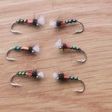 Lightweight Holo Black Buzzers size 12 (Set of 6) Fly Fishing Flies Trout