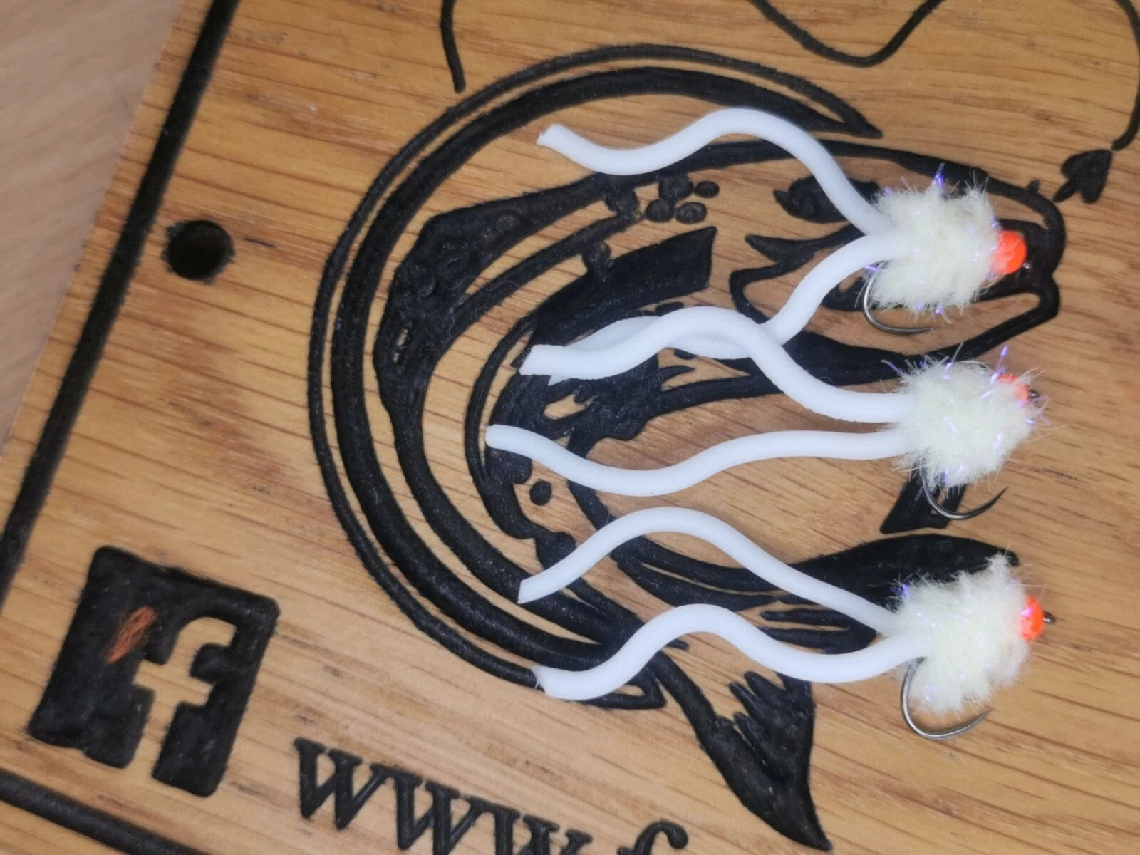 6 X Cheese Worm Squirmy Worm Blob Size 10 Barbless Hot Head Trout Flies.