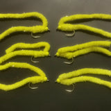 6 x Shimmy Worm Trout Fly Lures Size 10 barbless