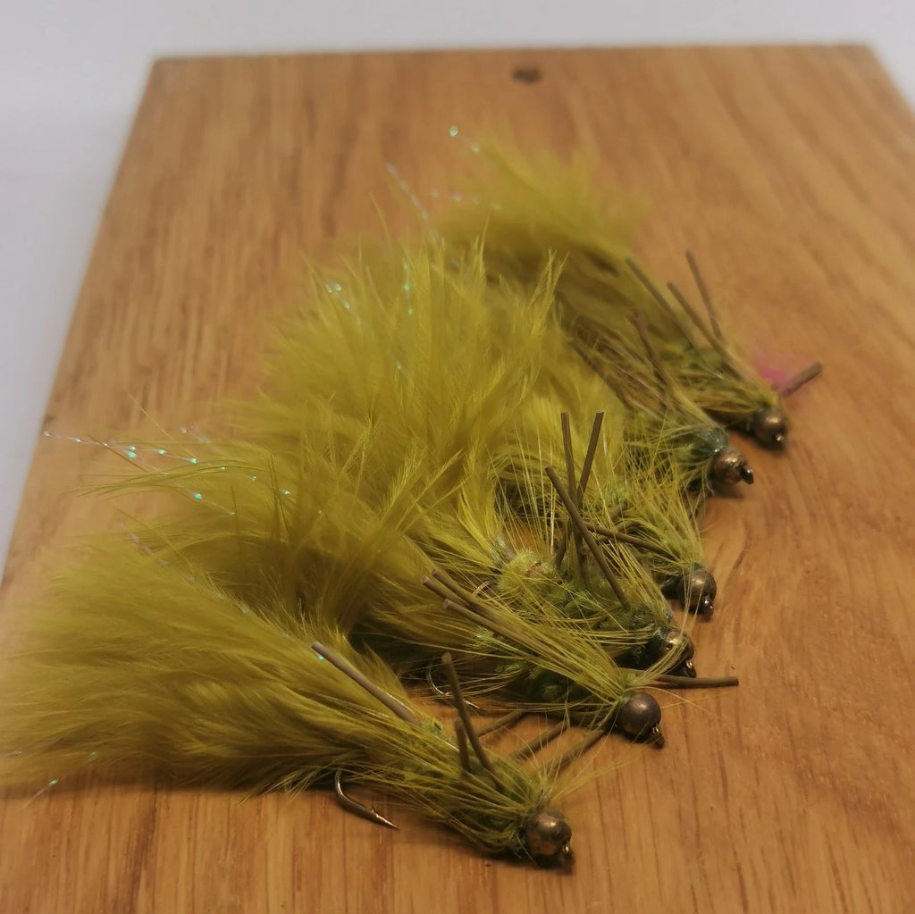Olive Woolly Bugger Fly Fishing Flies lures Streamers X6