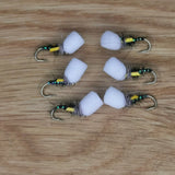 Black Pearl Suspender Buzzers Size 12 (Set of 6) Fly Fishing