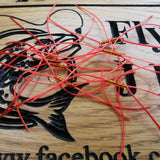 6 Orange Apps Blood Worm Trout Fly -  size 10