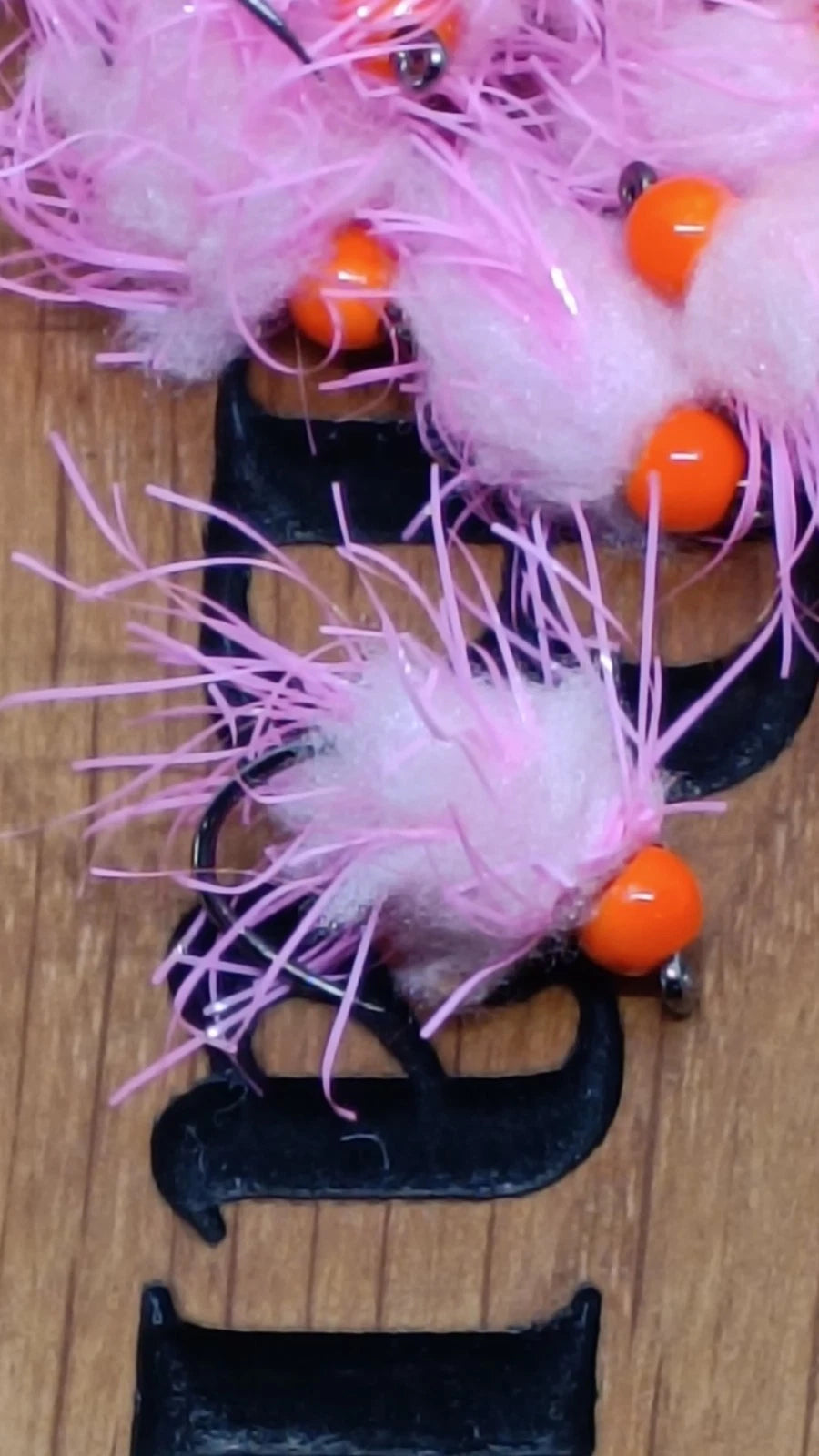 6 PINK /PINK EGG-IT BLOBS FISHING TROUT FLIES  SIZE 10 BARBLESS HOTHEAD