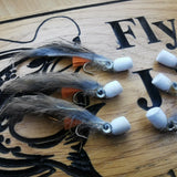 6  Popper Minkies Trout Flies Fly Fishing Trout Fly Size 10 Fry Pattern