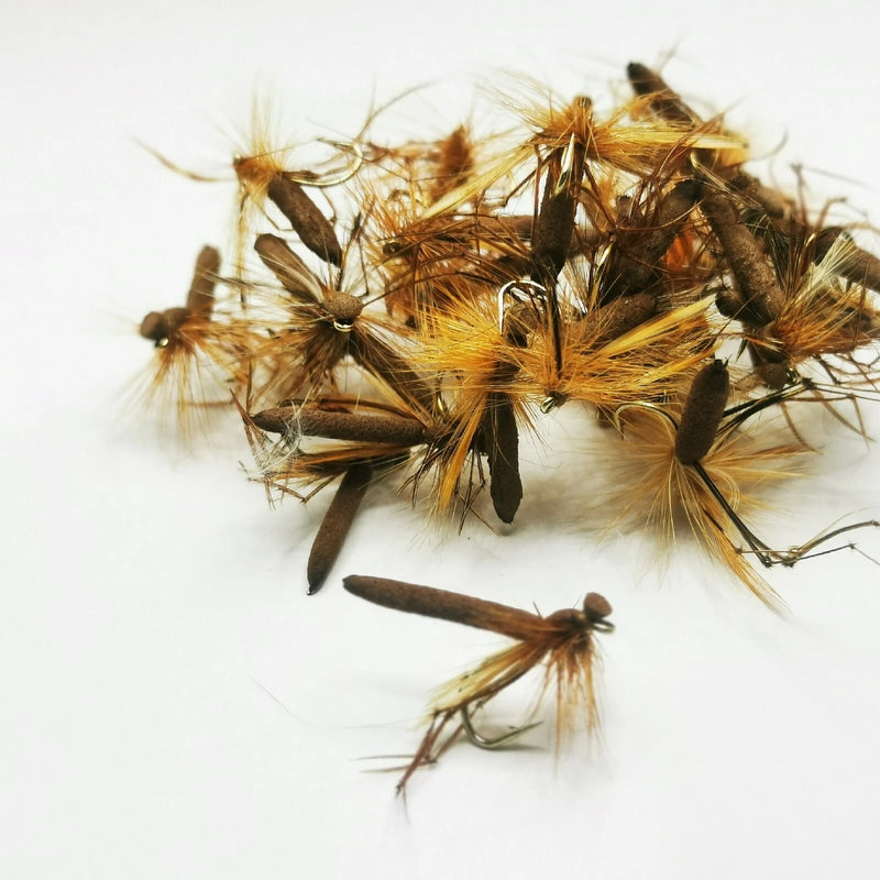 6 Daddy Long Legs Booby Trout Flies Barbed Trout Flies Booby Eyes Size 10