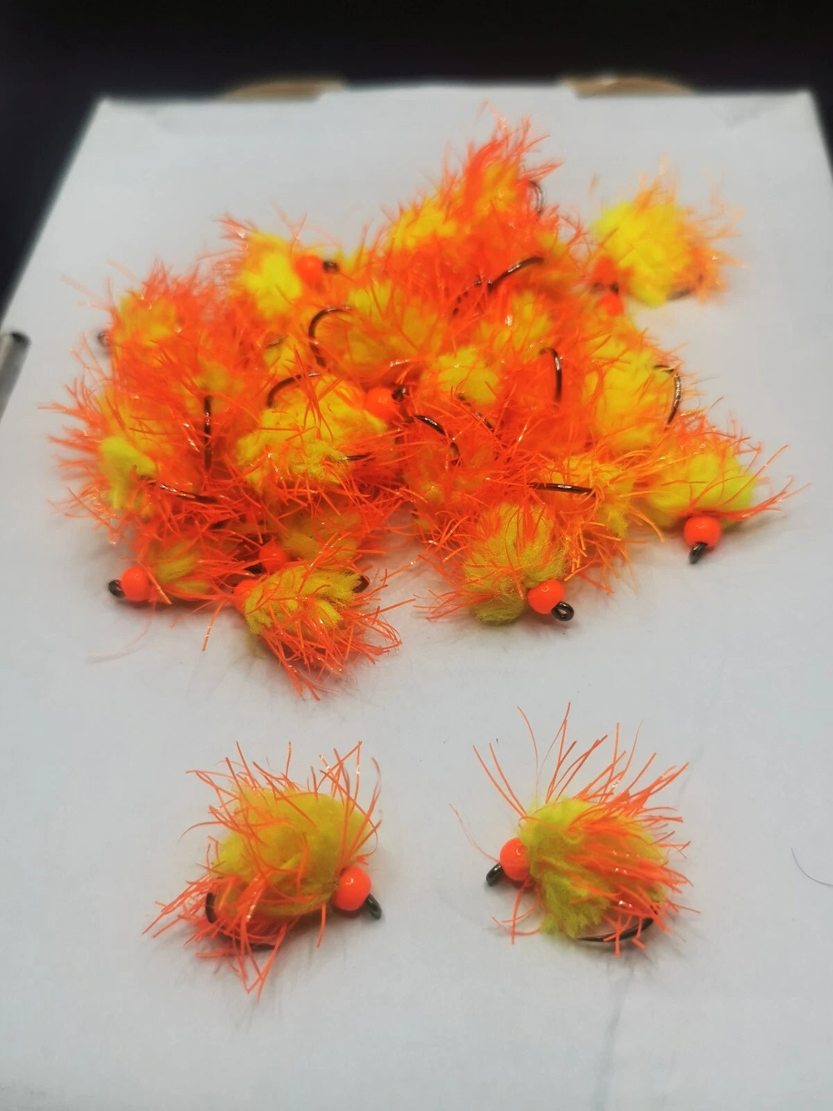 6 FIREBALL EGG-IT BLOBS FISHING TROUT FLIES  SIZE 10 BARBLESS HOTHEAD