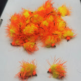 6 FIREBALL EGG-IT BLOBS FISHING TROUT FLIES  SIZE 10 BARBLESS HOTHEAD