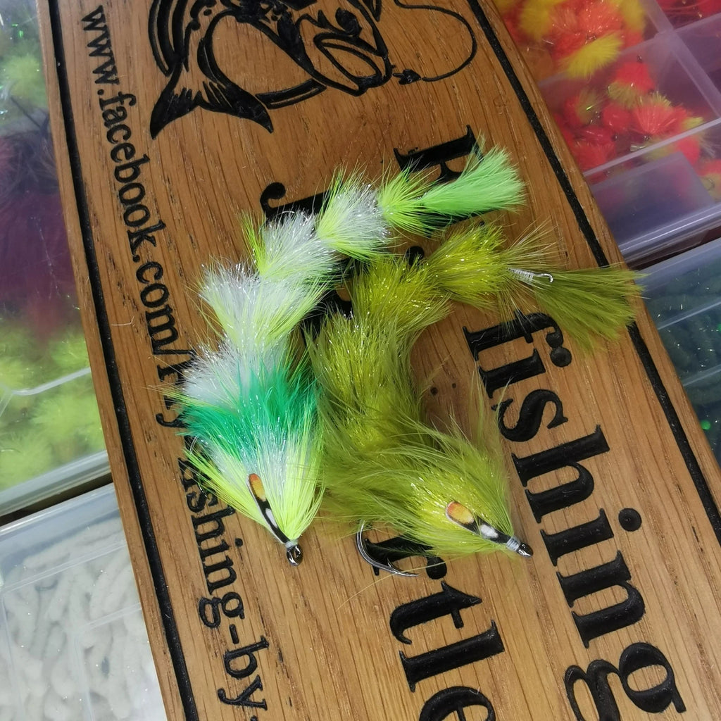 Pike Fly Feather Game Changer, Game Changer  set of two flies Pike Fly Fishing