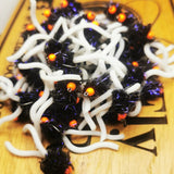 6X Black UV and White Squirmy Worm Blob Size 10 Barbless  Hot Head Trout Flies.
