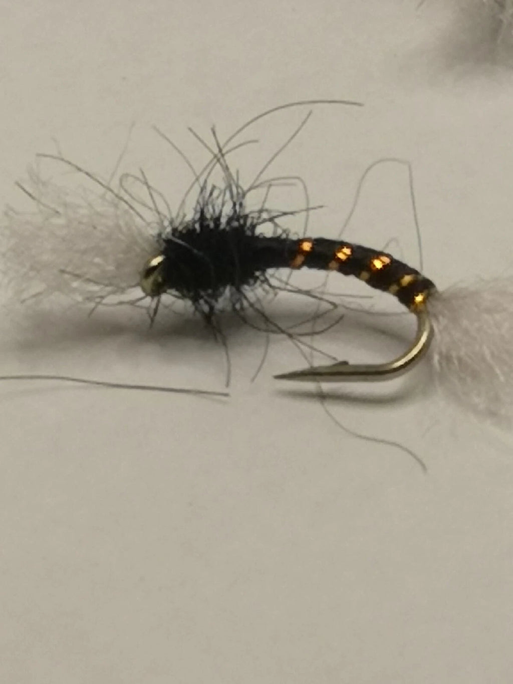 6x Hatching Black Buzzer Fly Fishing Trout Size 12 Hook