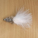 White Humongous trout fly fly fishing fry bashing lure size 10