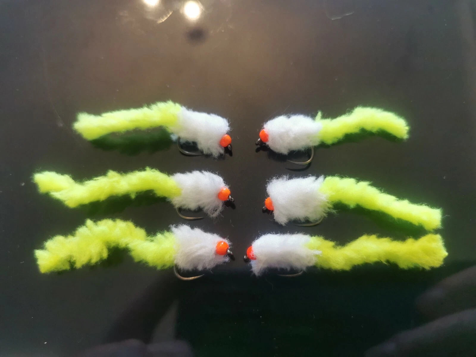 6 Cats Whisker Eggstacy Worms. Fly Fishing trout fly lure