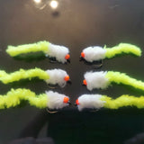 6 Cats Whisker Eggstacy Worms. Fly Fishing trout fly lure