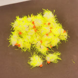 6 CATS WHISKER EGGSTACY BLOBS FISHING TROUT FLIES  SIZE 10 BARBLESS HOTHEAD