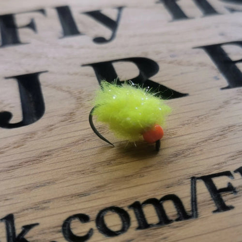 6x Size 10 Glistening Egg_it Flo Yellow Eggstacy Blob fly Fly Fishing, eggstacy.