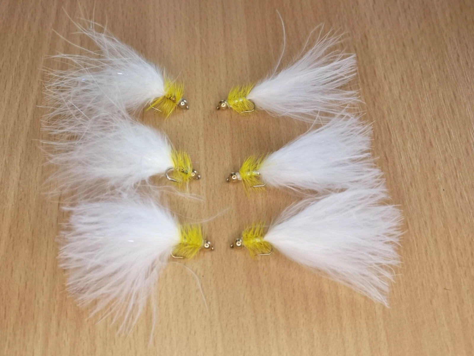 Brass head Yellow Dancer Size 10 (Set of 6)  Fly Fishing Flies Fry Wet