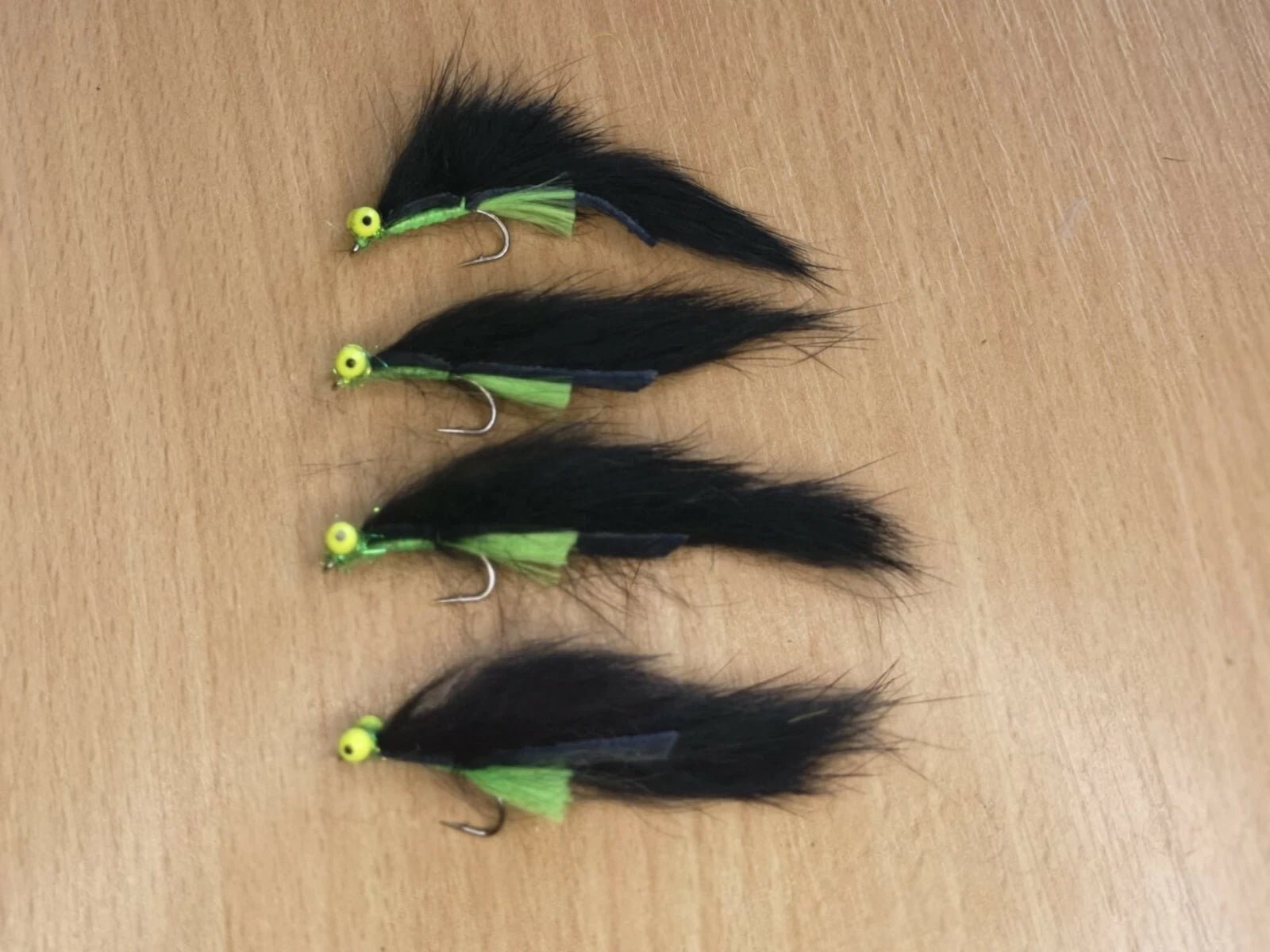 Black lumi cats Lure size 10 Fly Fishing Flies Trout(set of 6)