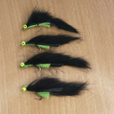 Black lumi cats Lure size 10 Fly Fishing Flies Trout(set of 6)