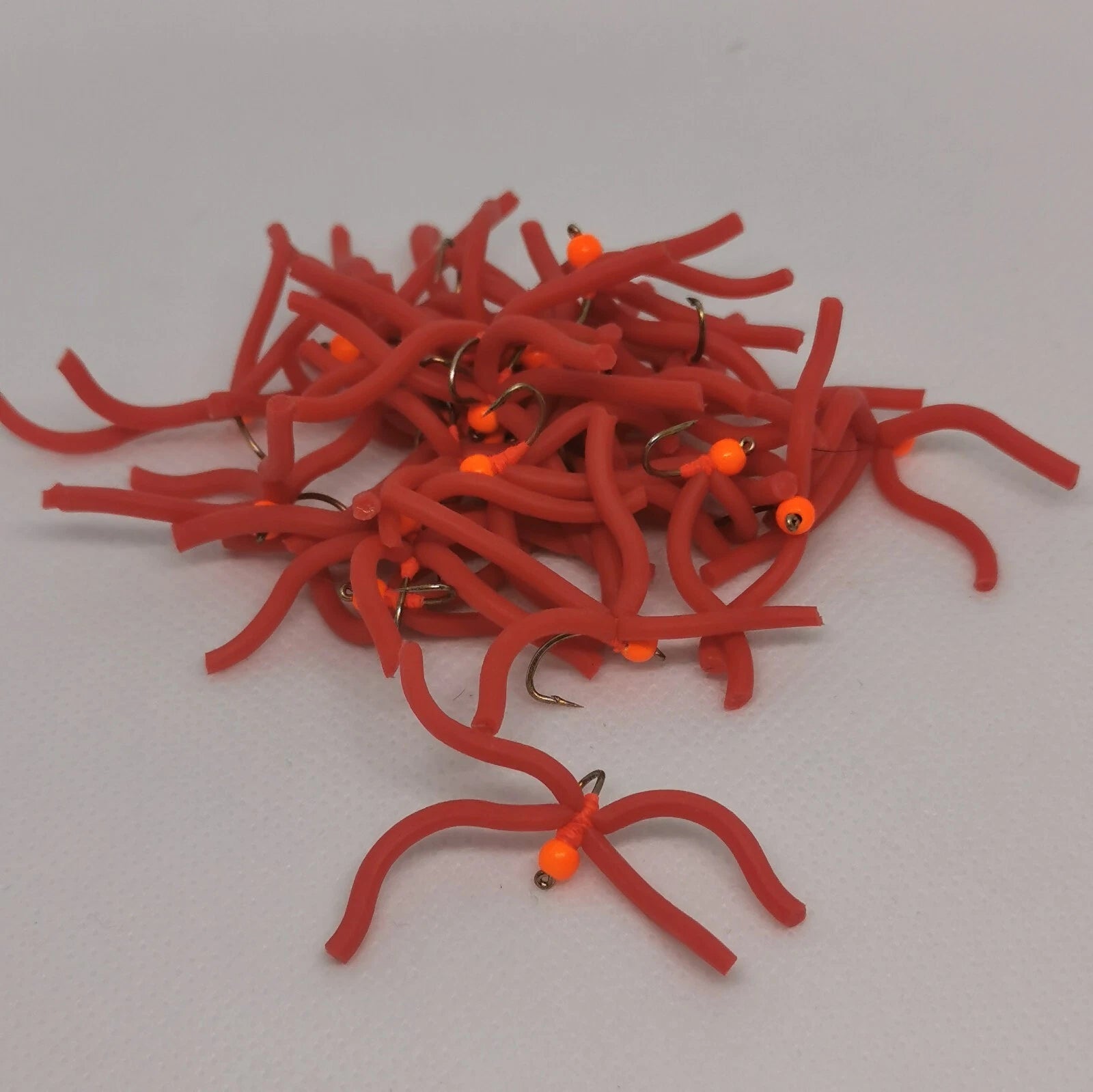 6 x Red Squirmy size 10 Can of squirmy