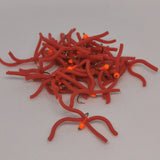 6 x Red Squirmy size 10 Can of squirmy