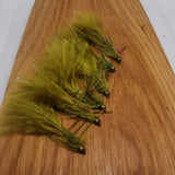 Olive Woolly Bugger Fly Fishing Flies lures Streamers X6