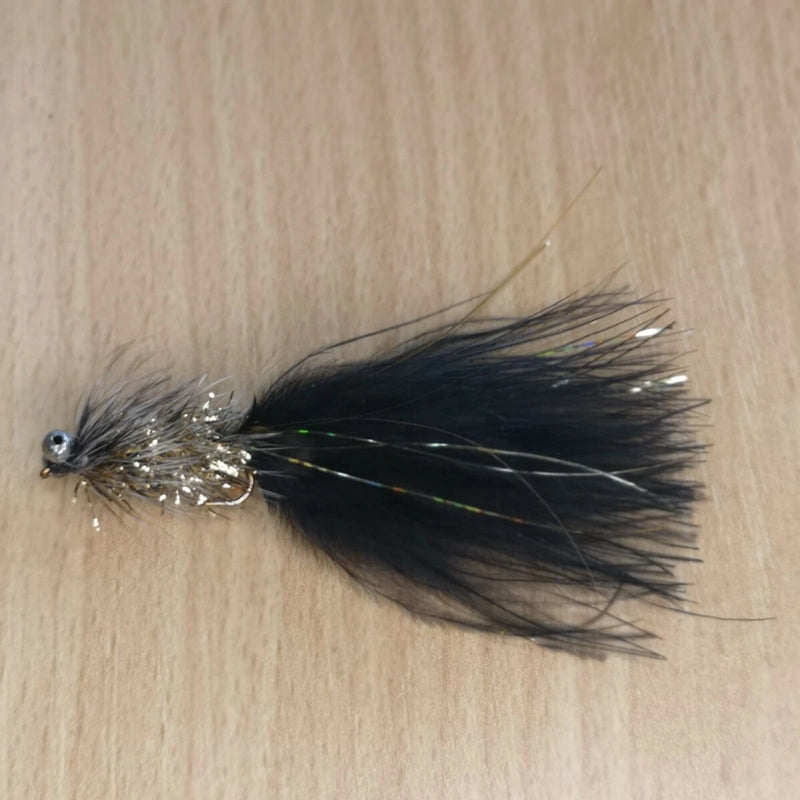 Black and Gold Humongous trout fly fly fishing fry bashing lure size 10